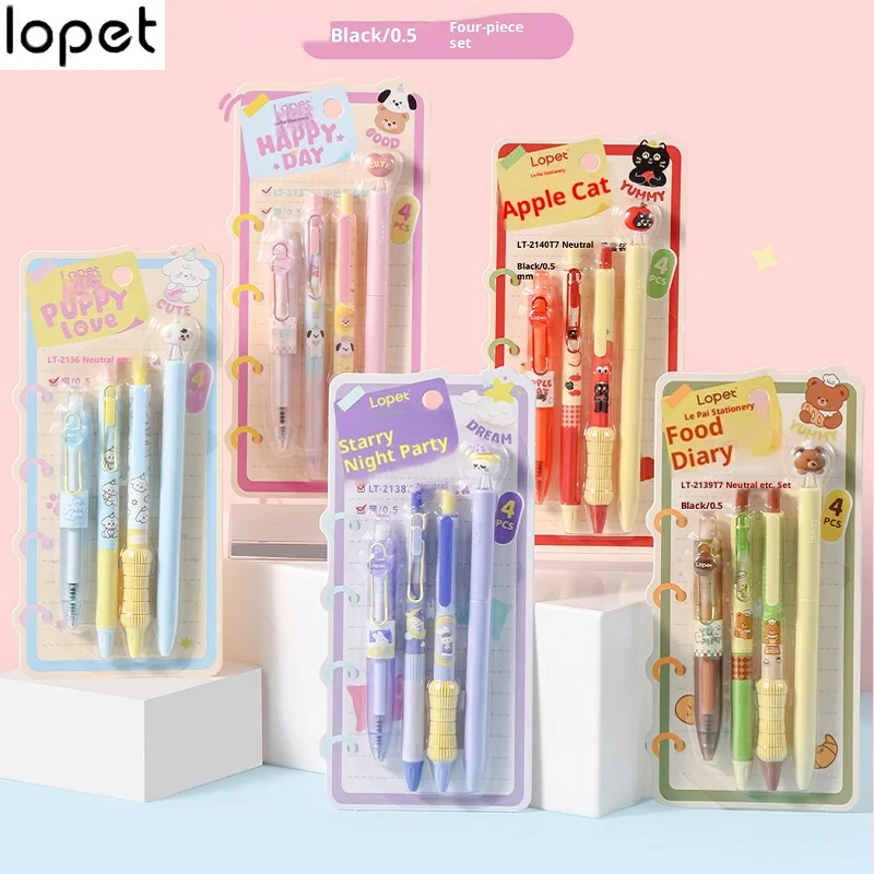 Lopet, 4 шт./компл., забавная гелевая ручка с милым домашним животным, 0,5 мм, быстросохнущая ручка ST, наконечник, шариковые ручки для гладкого письма, студенческие канцелярские принадлежности, 4 типа ручек
Lopet, 4 шт./компл., забавная гелевая ручка с милым домашним животным, 0,5 мм, быстросохнущая ручка ST, наконечник, шариковые ручки для гладкого письма, студенческие канцелярские принадлежности, 4 типа ручек