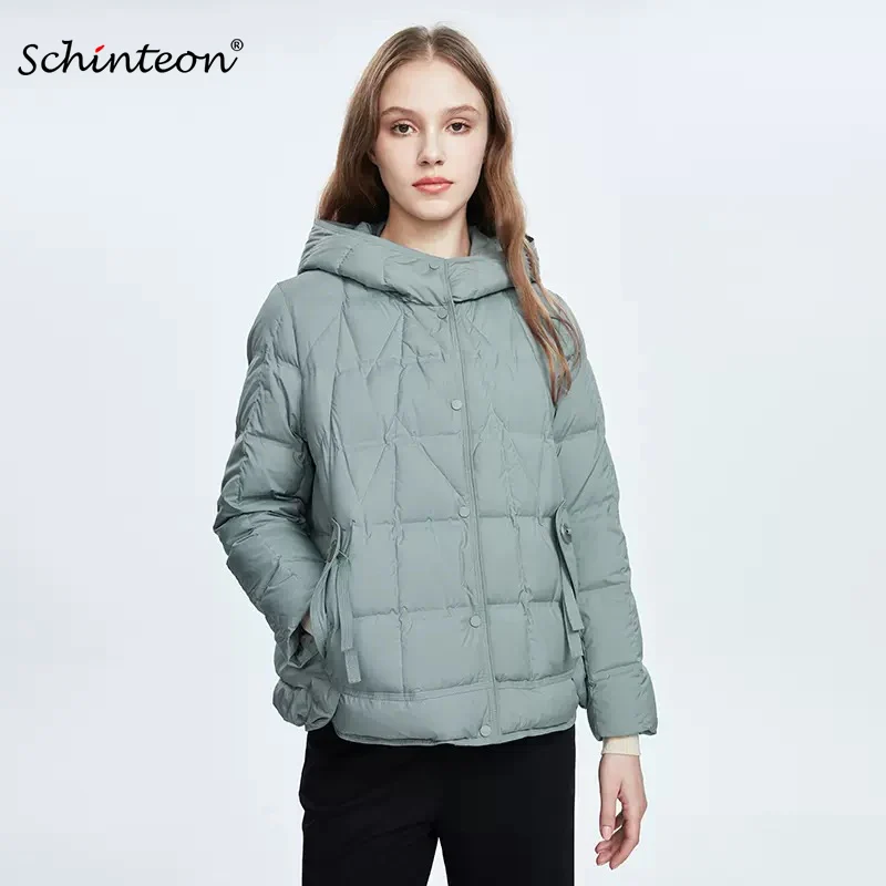 Schinteon Women Light White Duck Down Jacket Casual Loose Autumn Winter Thin Outwear with Hood Coat 2024 High Quality Clothing
Schinteon Women Light White Duck Down Jacket Casual Loose Autumn Winter Thin Outwear with Hood Coat 2024 High Quality Clothing