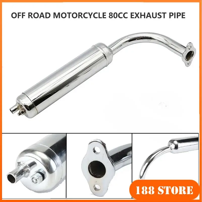 Chrome Muffler Exhaust Pipe 2-Stroke Motorized Bicycle Bike 49cc 60cc 66cc 80cc
Chrome Muffler Exhaust Pipe 2-Stroke Motorized Bicycle Bike 49cc 60cc 66cc 80cc