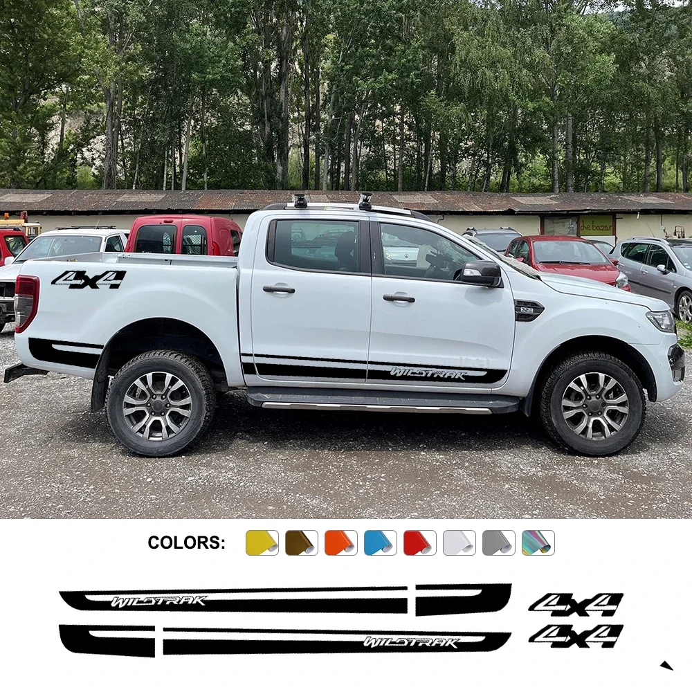 Дверные боковые наклейки для пикапа Ranger Wildtrak, графика грузовика 4x4, декоративные наклейки, аксессуары для автотюнинга
Дверные боковые наклейки для пикапа Ranger Wildtrak, графика грузовика 4x4, декоративные наклейки, аксессуары для автотюнинга