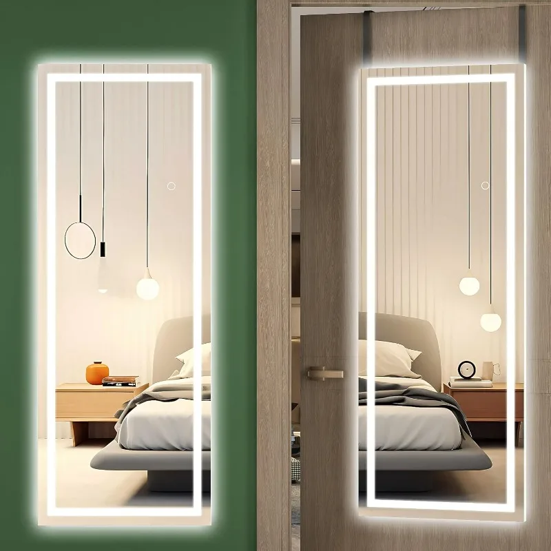 LED Door Mirror Full Length, 47 X 18 Inch Full Body Wall Mirror Over The Door Hanging Mirror for Bedroom, Living Room
LED Door Mirror Full Length, 47 X 18 Inch Full Body Wall Mirror Over The Door Hanging Mirror for Bedroom, Living Room