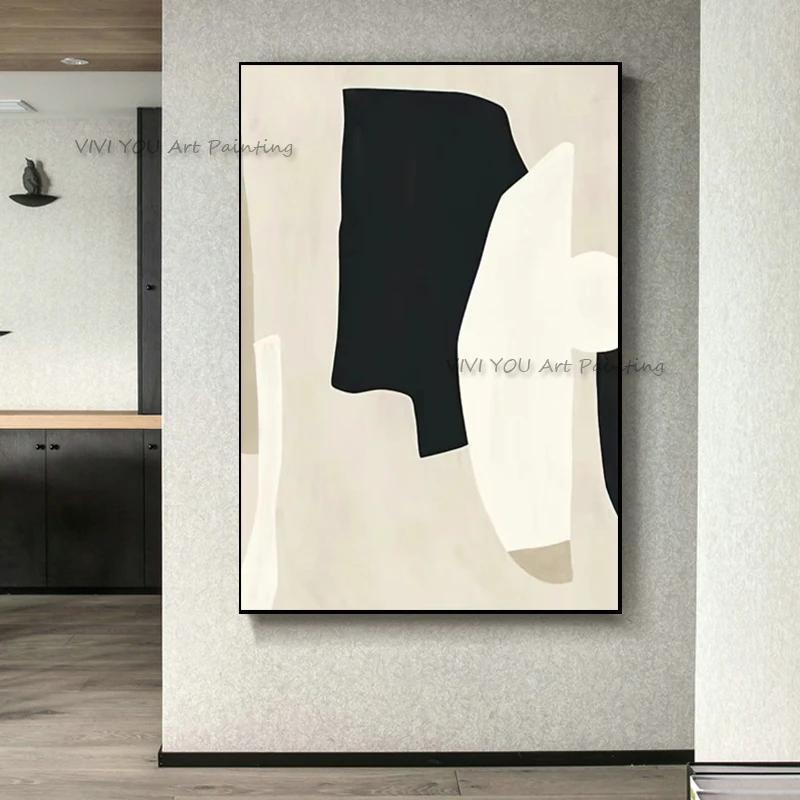 Handpainted Abstract Line Geometric Beige Canvas Painting Wall Art Bedroom Living Room Interior Home Decoration
Handpainted Abstract Line Geometric Beige Canvas Painting Wall Art Bedroom Living Room Interior Home Decoration
