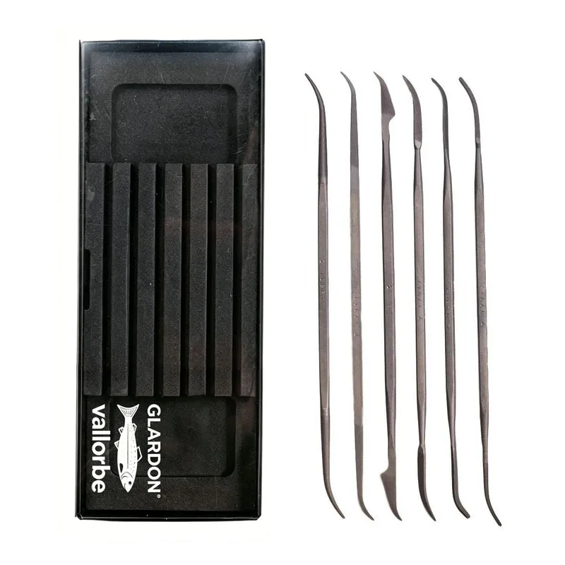 LR12156 Glardon Vallorbe 6PCS Riffler File Set 66HRc Cut 0 Cut 2 Double End Curved AssortedJewelry Metal Wax Polishing File
LR12156 Glardon Vallorbe 6PCS Riffler File Set 66HRc Cut 0 Cut 2 Double End Curved AssortedJewelry Metal Wax Polishing File