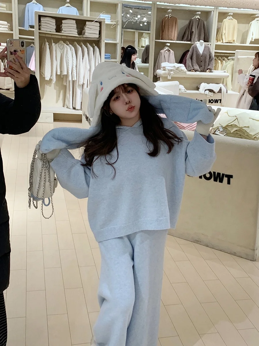 Fatfaaby синий вязаный свитер, повседневные свободные широкие брюки, комплект из двух предметов, осень-зима, удобная дышащая шерстяная смесь
Fatfaaby синий вязаный свитер, повседневные свободные широкие брюки, комплект из двух предметов, осень-зима, удобная дышащая шерстяная смесь