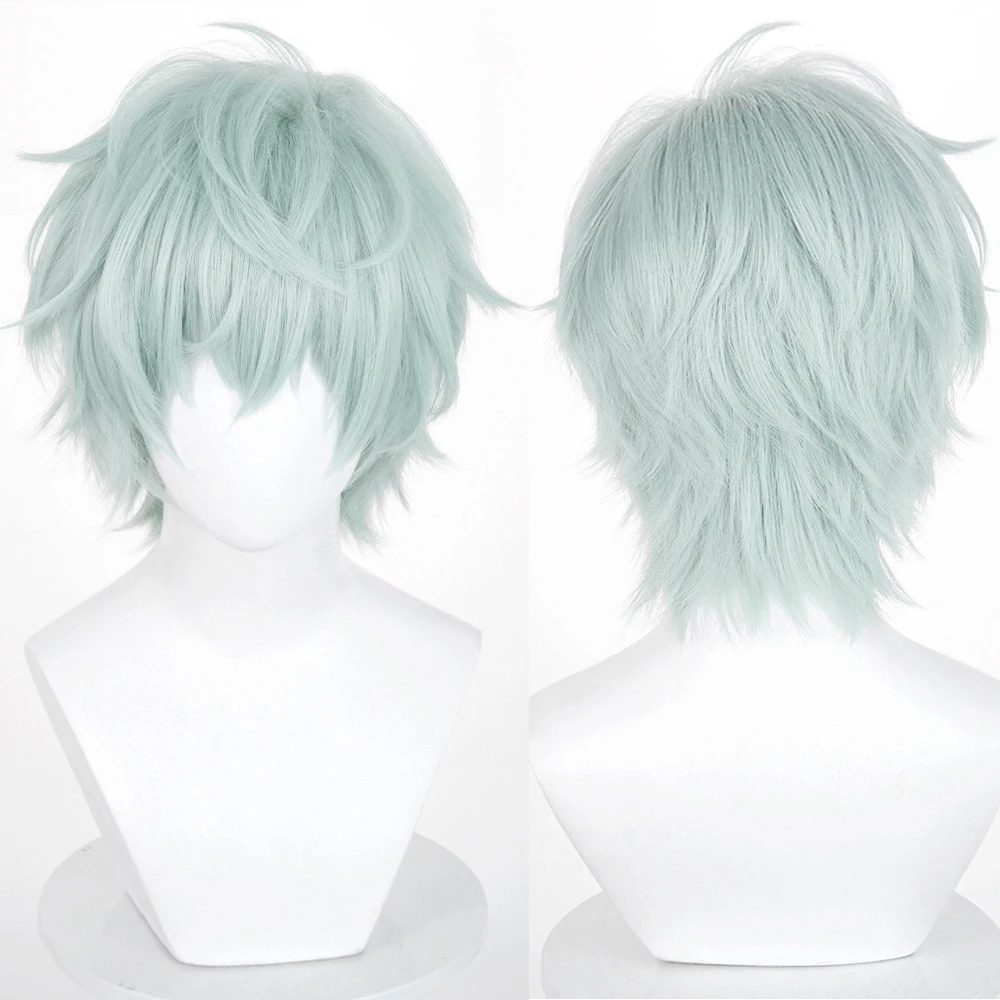 Synthetic Short Curly Mint Green Layered Wigs with Bangs For Man Daily Cosplay Anime Game Party Wear Fluffy Wig
Synthetic Short Curly Mint Green Layered Wigs with Bangs For Man Daily Cosplay Anime Game Party Wear Fluffy Wig