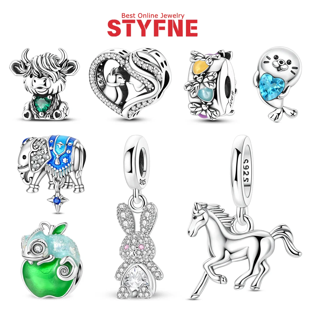 Original Charms 925 Silver Blue Elephant Rabbit Chameleon Firefly Animal Beads Pendant Fit Bracelet Bangle DIY Fine Jewelry Gift
Original Charms 925 Silver Blue Elephant Rabbit Chameleon Firefly Animal Beads Pendant Fit Bracelet Bangle DIY Fine Jewelry Gift