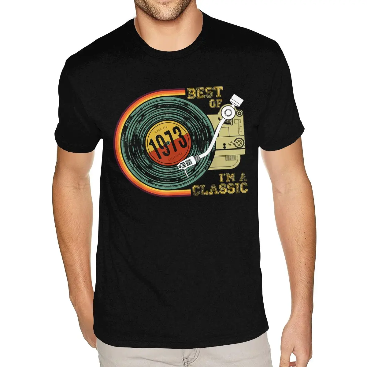 Vintage 1973 Im Classic 48th Birthday Graphic Retro Vinyl Shirt Mens S-6XL Short Sleeve 100 Cotton Black Crew Tees Shirts
Vintage 1973 Im Classic 48th Birthday Graphic Retro Vinyl Shirt Mens S-6XL Short Sleeve 100 Cotton Black Crew Tees Shirts