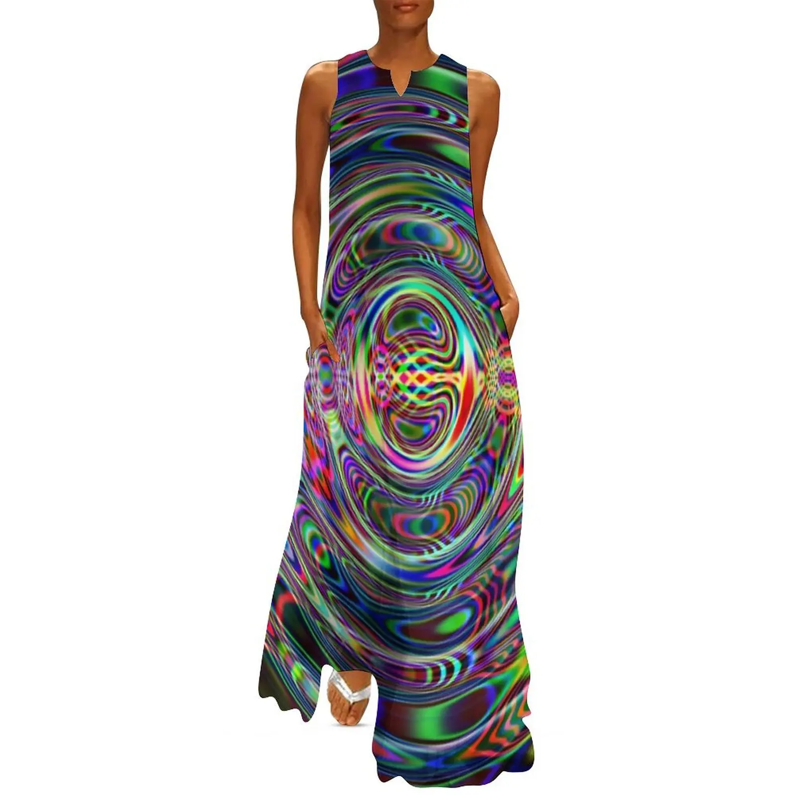 Circular Colorful Optical Illusion Long Dress elegant dress women's summer clothing 2025
Circular Colorful Optical Illusion Long Dress elegant dress women's summer clothing 2025