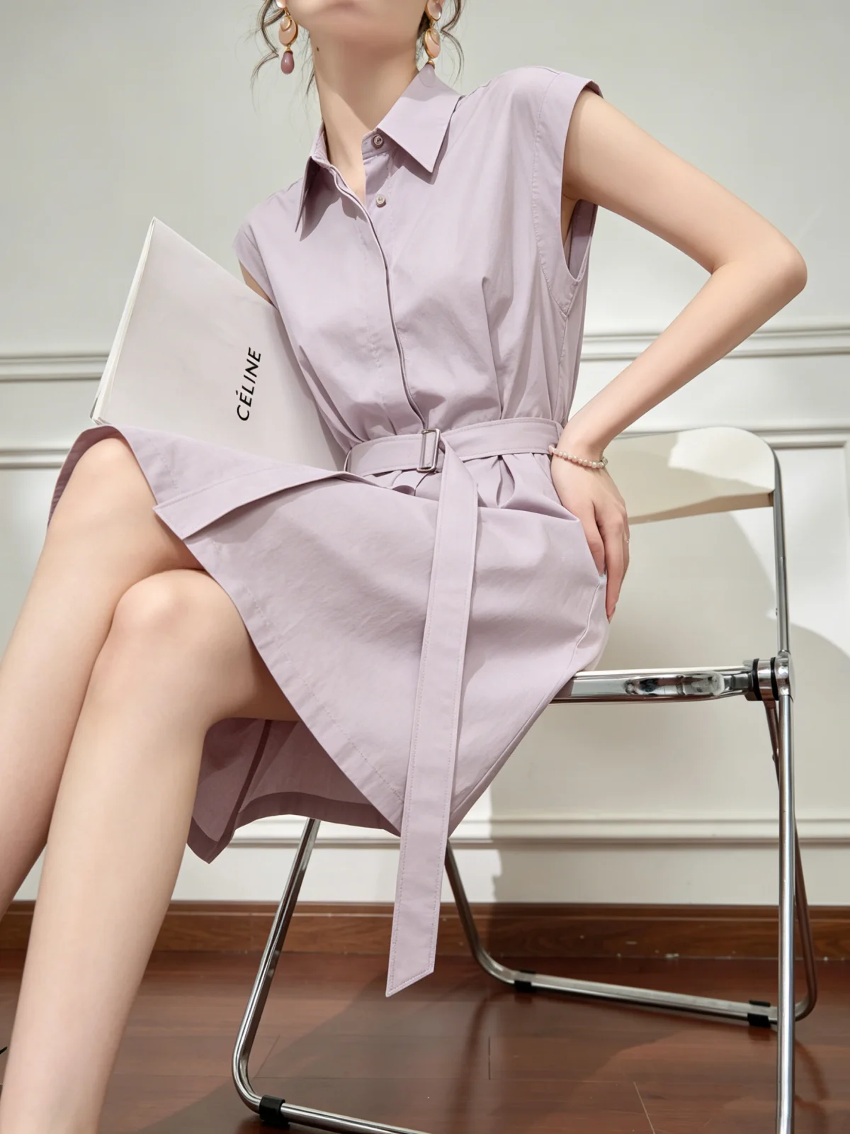 Lulu Korean Style Versatile Commute Sleeveless Shirt Dress Women Summer New Waist Cinched Short Skirt A-Line High Waist
Lulu Korean Style Versatile Commute Sleeveless Shirt Dress Women Summer New Waist Cinched Short Skirt A-Line High Waist
