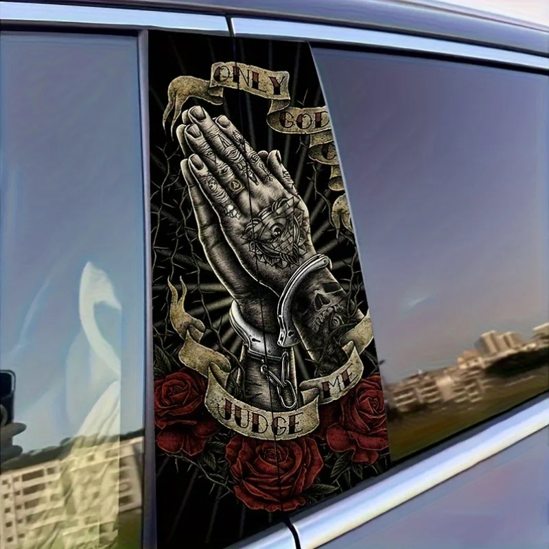 2 pieces of prayer car stickers, easy to tear and easy to stick B-pillar protective stickers, car B-pillar decorative stickers
2 pieces of prayer car stickers, easy to tear and easy to stick B-pillar protective stickers, car B-pillar decorative stickers
