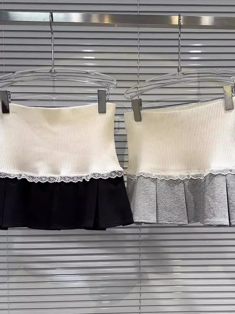 High Waist A-Line Skirt with Lace Trim And Pleats for Women Spring Summer Knitted plus Size f Body Skirt
High Waist A-Line Skirt with Lace Trim And Pleats for Women Spring Summer Knitted plus Size f Body Skirt