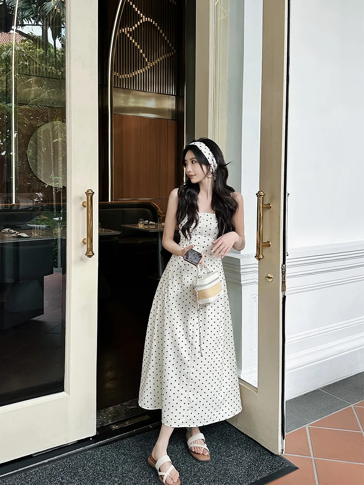 ZQ Subei White Polka Dot Slim Fit Summer New Sle Women's Dr Thin Design Long Skirt Breathable Comfortable Polyester Fiber
ZQ Subei White Polka Dot Slim Fit Summer New Sle Women's Dr Thin Design Long Skirt Breathable Comfortable Polyester Fiber