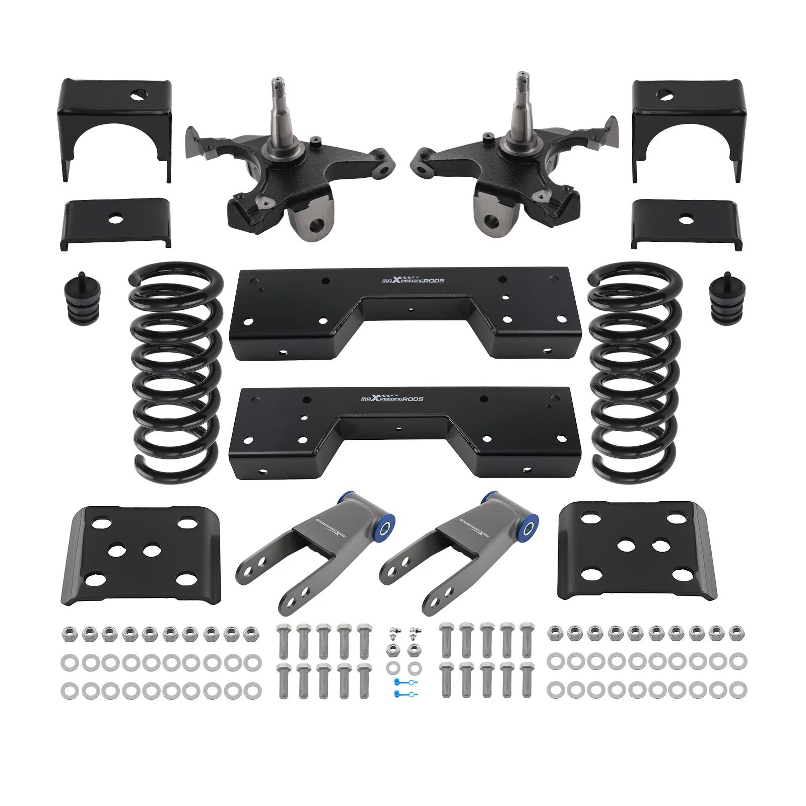 Drop Shackle Lowering Spring Kit for Chevrolet Silverado C1500 1988-1998 2WD V8 Lowering Spring Kit 5" Front 7"-8" Rear for GMC
Drop Shackle Lowering Spring Kit for Chevrolet Silverado C1500 1988-1998 2WD V8 Lowering Spring Kit 5" Front 7"-8" Rear for GMC