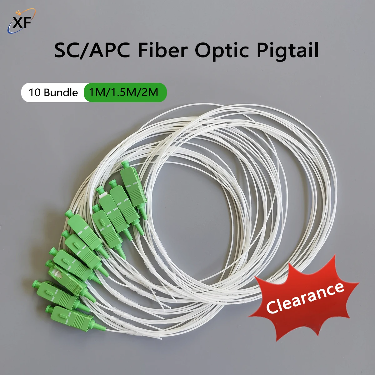 10-Core SC/APC Fiber Optic Pigtail 1M/1.5M/2M 0.9mm Simplex Mode 9/125μm Indoor FTTH High Quality Optical Fiber Tail Cable
10-Core SC/APC Fiber Optic Pigtail 1M/1.5M/2M 0.9mm Simplex Mode 9/125μm Indoor FTTH High Quality Optical Fiber Tail Cable