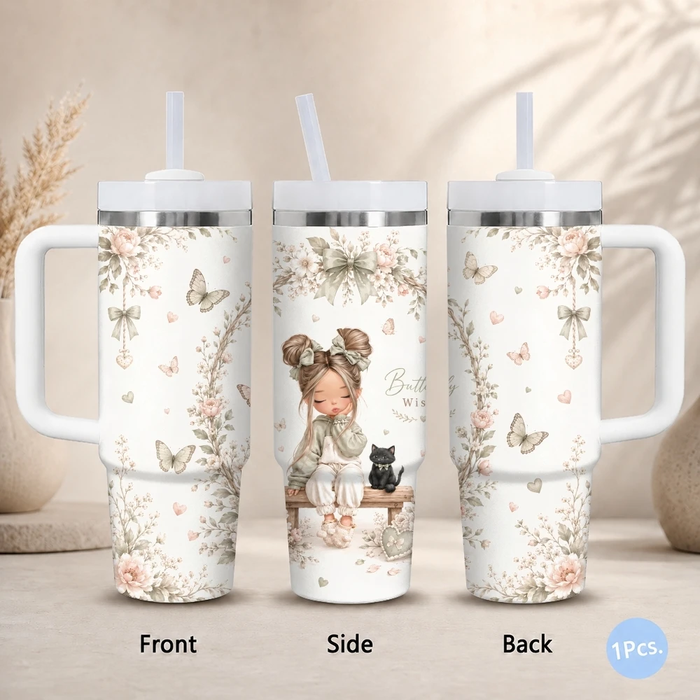 Soft Floral Girl Kitty Dreams Vacuum Flasks 40oz Stainless Steel Insulated Tumbler With Handle & Straw Leakproof Travel Mug
Soft Floral Girl Kitty Dreams Vacuum Flasks 40oz Stainless Steel Insulated Tumbler With Handle & Straw Leakproof Travel Mug