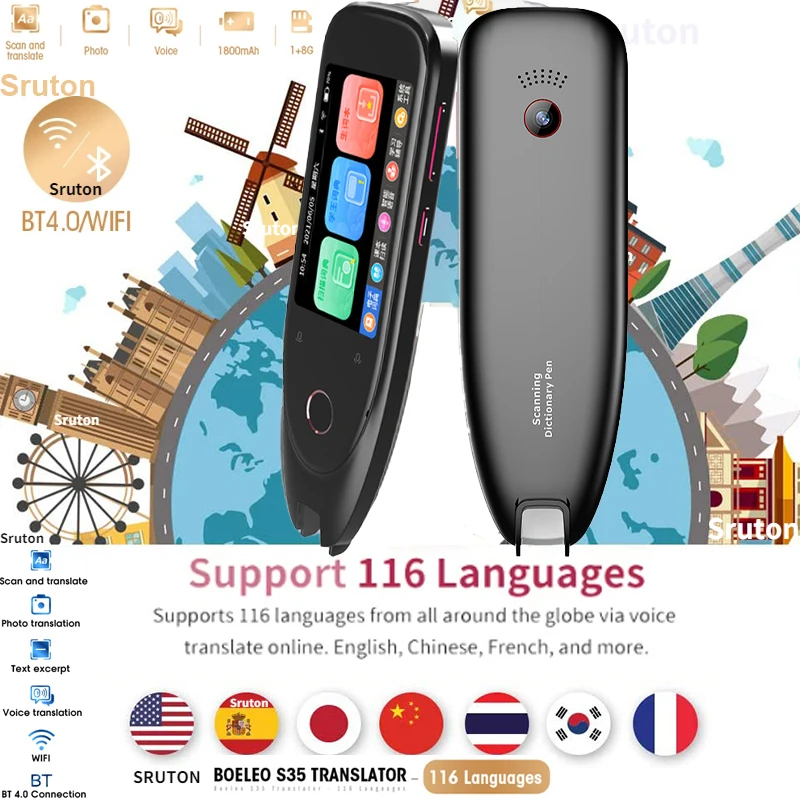 Smart Voice Scan Translator Pen Multifunction Offline Translation Real Time Language Translator Business Travel Abroad
Smart Voice Scan Translator Pen Multifunction Offline Translation Real Time Language Translator Business Travel Abroad