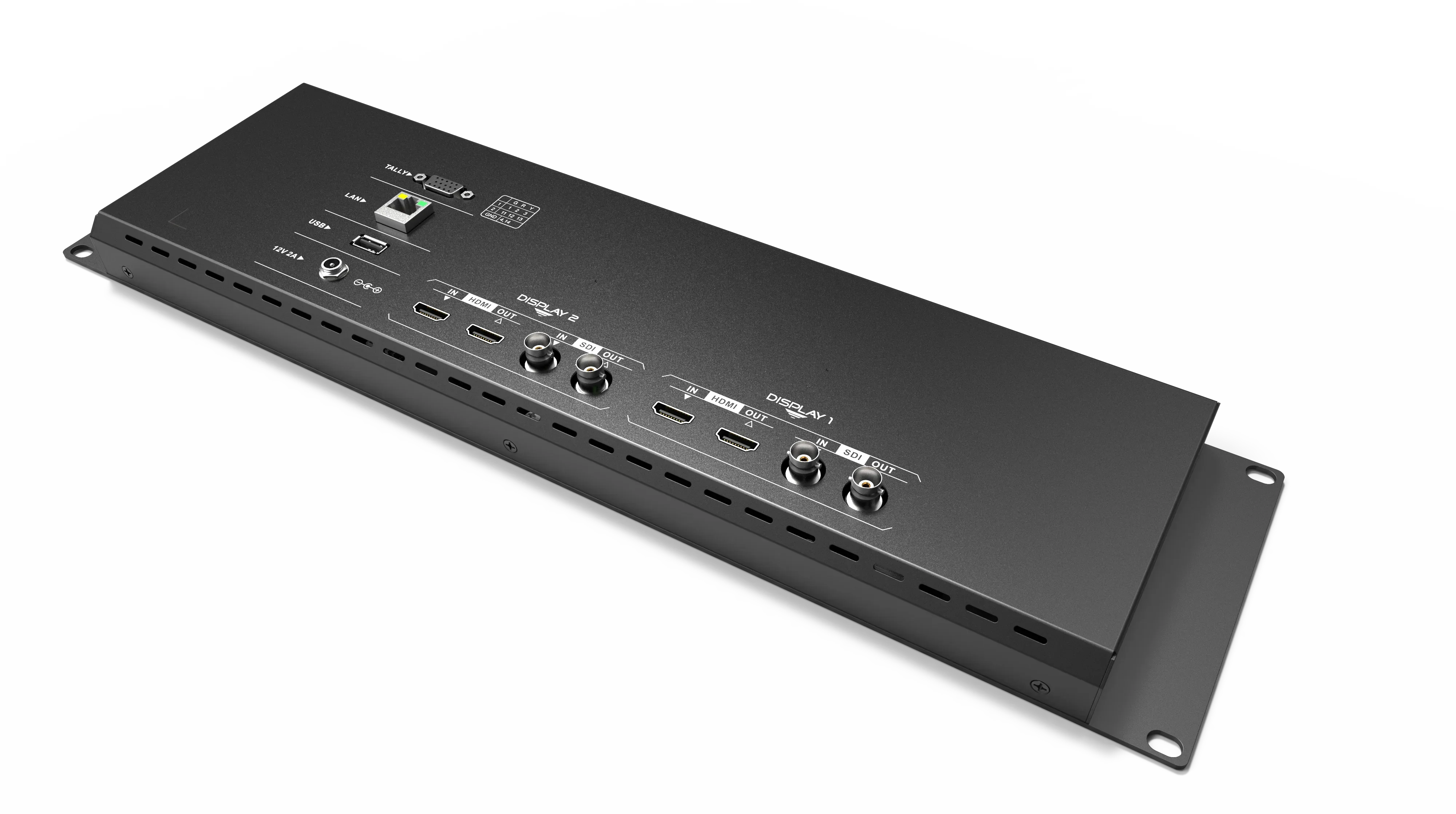 2026 Dual 7 Inch Rack Mount Audio Video Monitor For TV Broadcasting Equipment & Live Streaming With 3G-SDI 4K HDMI 2.0 LAN