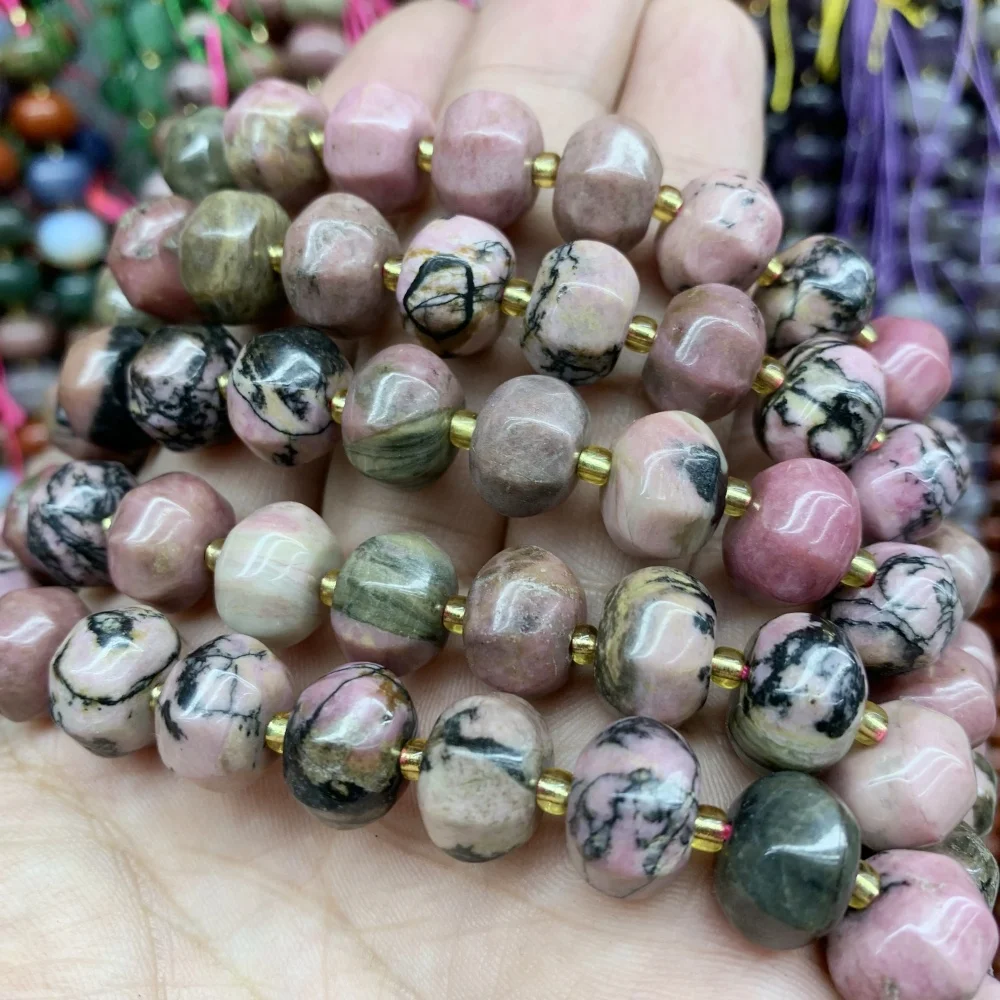 Natrual 8mmx12mm black line rhodonite Abacus Faceted Amethyst Loose Rondelle Beads For DIY Jewelry Making Bracelet Earrings
Natrual 8mmx12mm black line rhodonite Abacus Faceted Amethyst Loose Rondelle Beads For DIY Jewelry Making Bracelet Earrings
