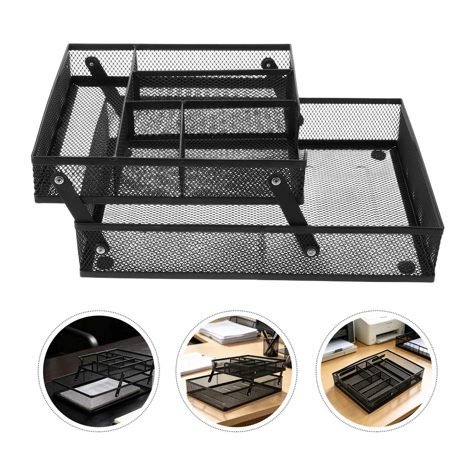 Adjustable Liftable 2-Tier Metal Mesh File Organizer Desktop Office Supplies Storage Rack for Home School Workspace Document
Adjustable Liftable 2-Tier Metal Mesh File Organizer Desktop Office Supplies Storage Rack for Home School Workspace Document
