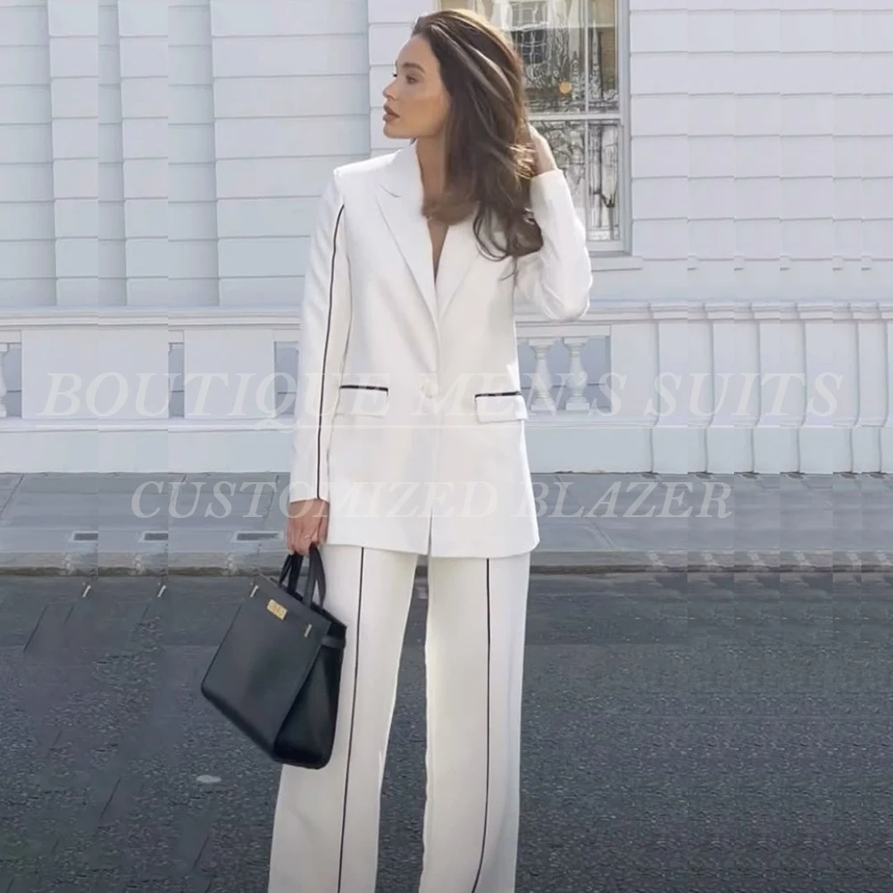 Formal Women's Blazer Elegant One-Button Casual Office Lady Suits Customzied High Quality 2 Piece Jacket Pants Outfits Sets 2025
Formal Women's Blazer Elegant One-Button Casual Office Lady Suits Customzied High Quality 2 Piece Jacket Pants Outfits Sets 2025