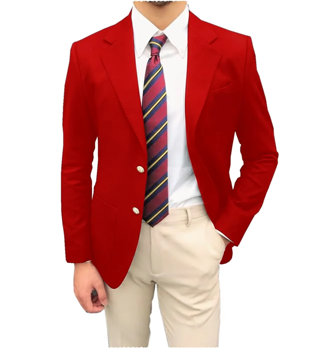 Red Men's Suit Single Breasted Notch Lapel Jacket Business Casual Blazer Coat High Quality Fashionable Slim Fitting Tuxedo
Red Men's Suit Single Breasted Notch Lapel Jacket Business Casual Blazer Coat High Quality Fashionable Slim Fitting Tuxedo