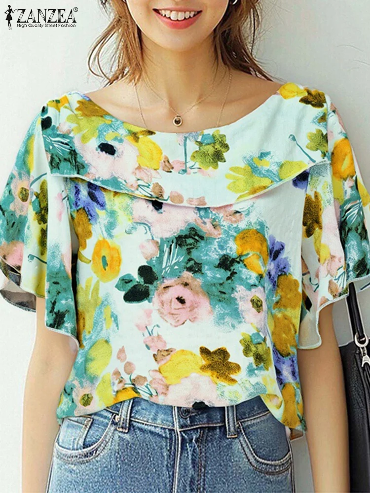 ZANZEA Women Bohemian Summer Blouses Floral Printed Shirts 2025 Short Ruffled Sleeve Vintage Tunic Top Casual Loose Retro Blusas
ZANZEA Women Bohemian Summer Blouses Floral Printed Shirts 2025 Short Ruffled Sleeve Vintage Tunic Top Casual Loose Retro Blusas