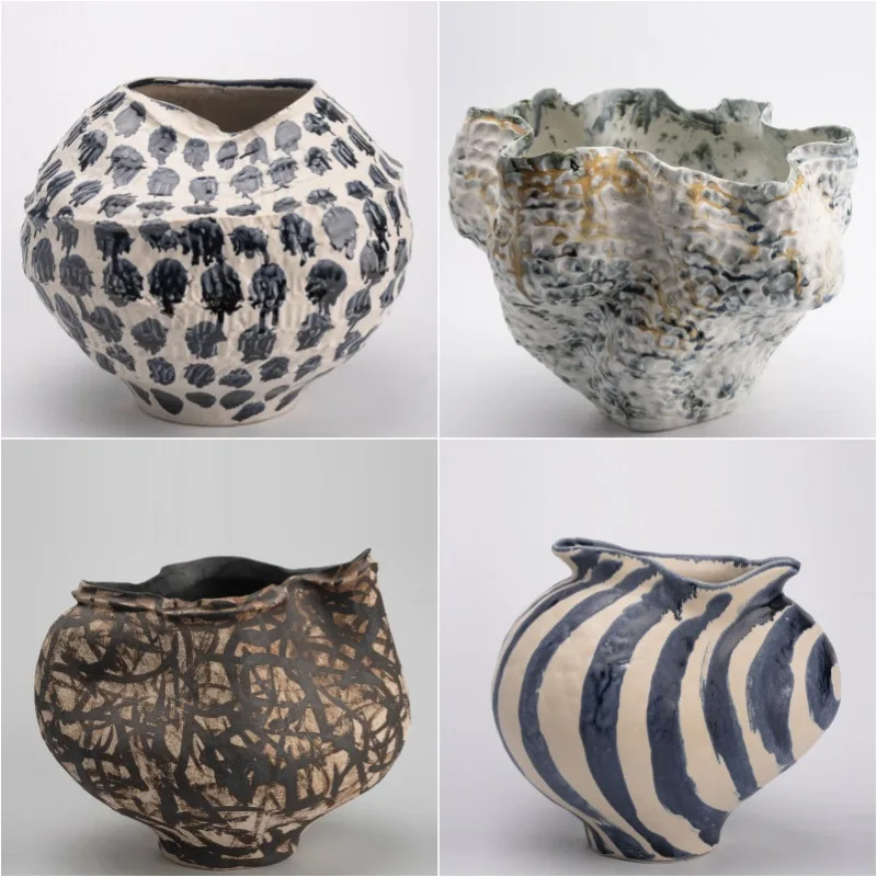Wabi Sand antique small conch ceramic vase home model room pottery pot hand-painted big belly flower arrangement table
Wabi Sand antique small conch ceramic vase home model room pottery pot hand-painted big belly flower arrangement table