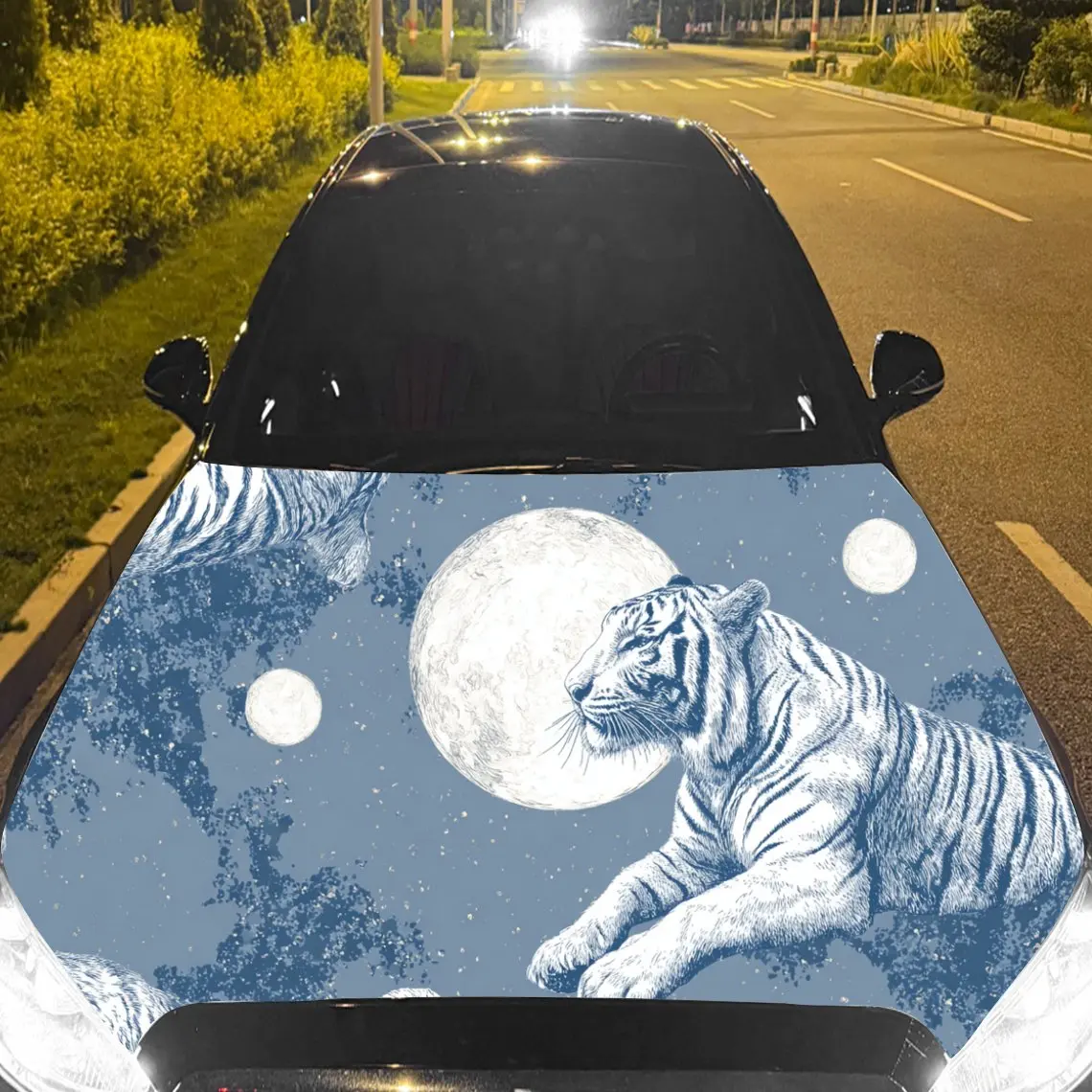 Car Decal White Tiger with Moonlit Blue Artistic Background & Ferocious-Mystical Aesthetic Car Hood Sticker, Waterproof Self - A
Car Decal White Tiger with Moonlit Blue Artistic Background & Ferocious-Mystical Aesthetic Car Hood Sticker, Waterproof Self - A
