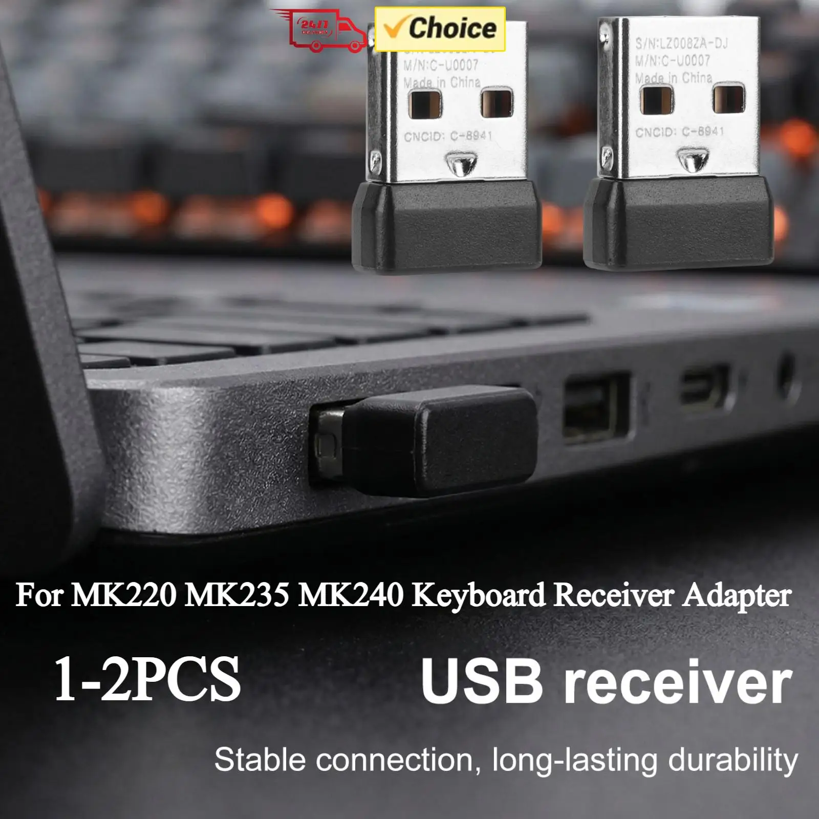 USB Receiver Dongle Adapter For MK220 MK235 MK240 Nano MK260 MK275 MK345 Wireless Keyboard Mouse Universal Pairing USB Receiver
USB Receiver Dongle Adapter For MK220 MK235 MK240 Nano MK260 MK275 MK345 Wireless Keyboard Mouse Universal Pairing USB Receiver