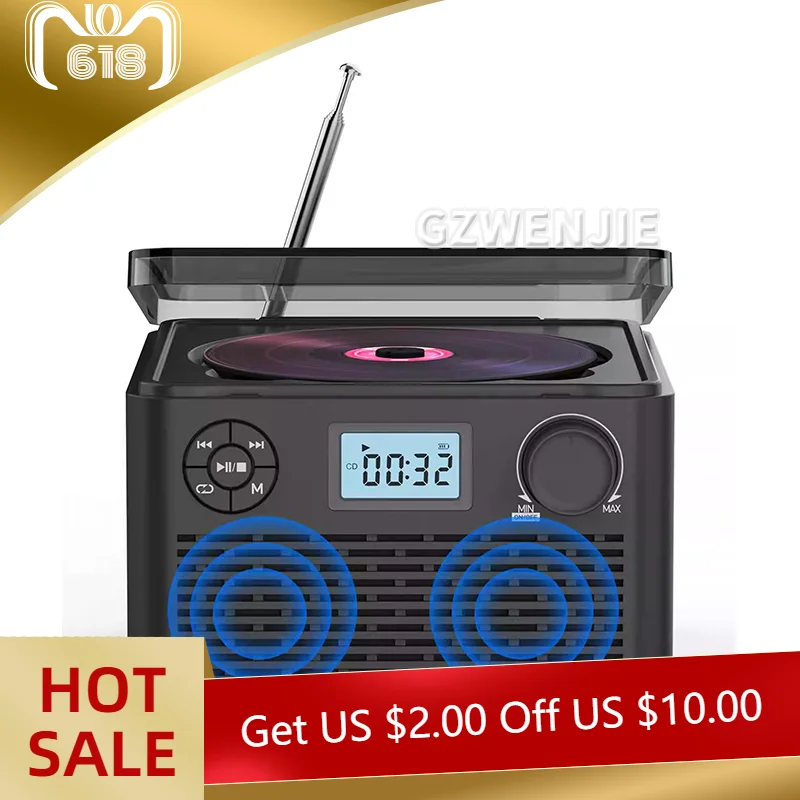 CD Boombox Rechargeable With Good Sound Portable CD Player With Bluetooth FM Radio USB MP3 Music Disc Album Player
CD Boombox Rechargeable With Good Sound Portable CD Player With Bluetooth FM Radio USB MP3 Music Disc Album Player
