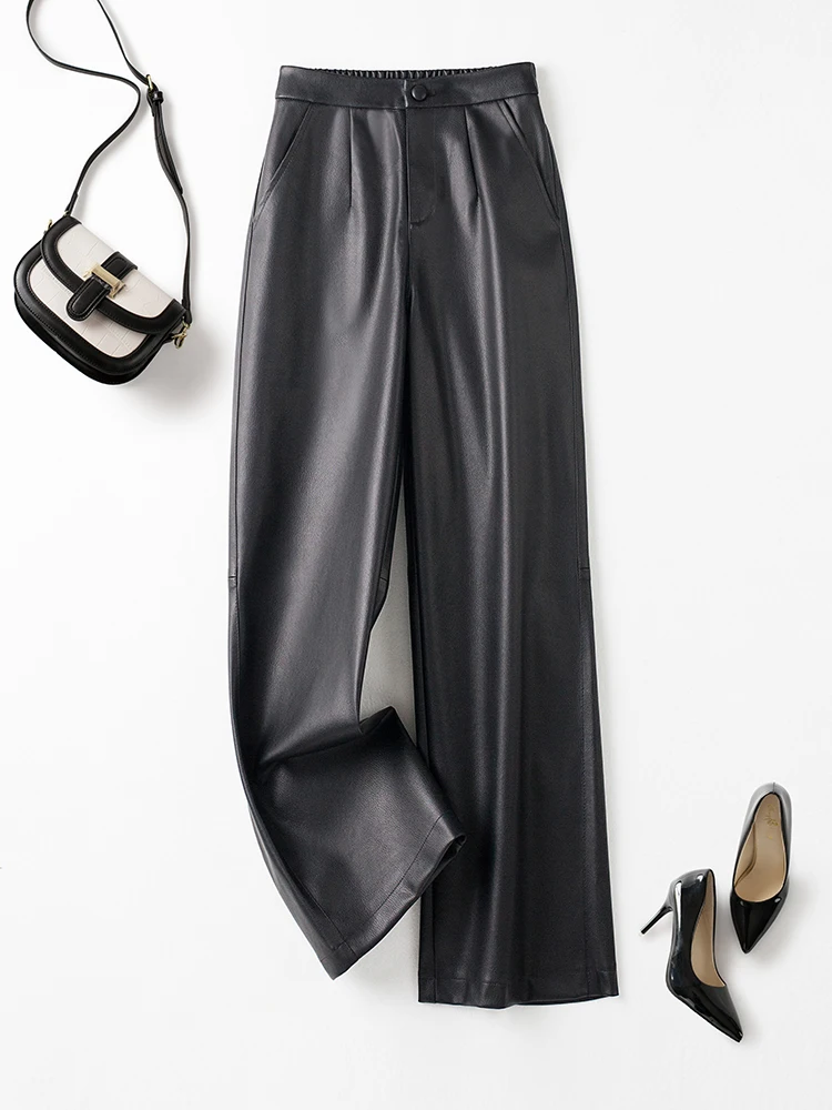 Женские брюки из натуральной овчины Ning Genuine с высокой талией, прямого кроя, свободные, повседневные, осенне-зимние, новинка
Женские брюки из натуральной овчины Ning Genuine с высокой талией, прямого кроя, свободные, повседневные, осенне-зимние, новинка