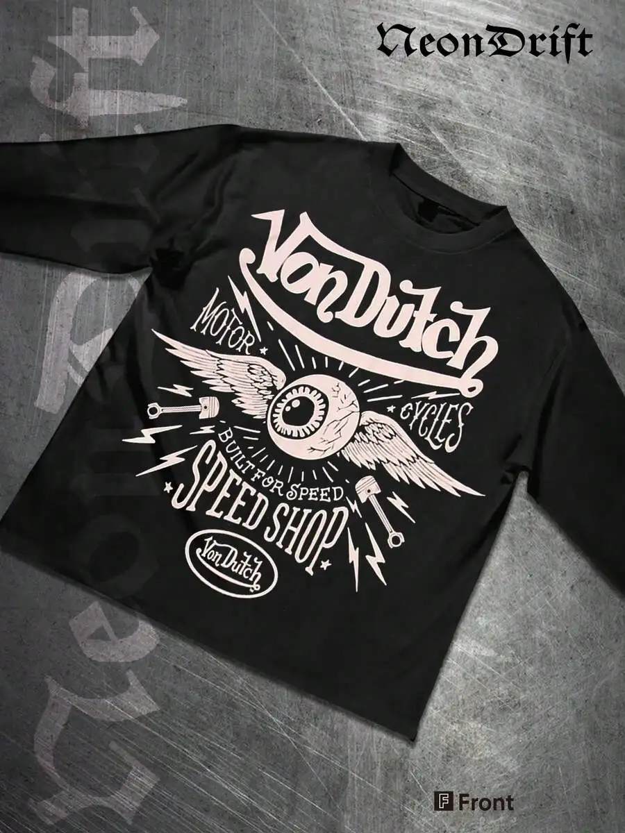 Мужская футболка с длинным рукавом и принтом, 250 г хлопка, винтажный уличный стиль, стандартный крой
Мужская футболка с длинным рукавом и принтом, 250 г хлопка, винтажный уличный стиль, стандартный крой