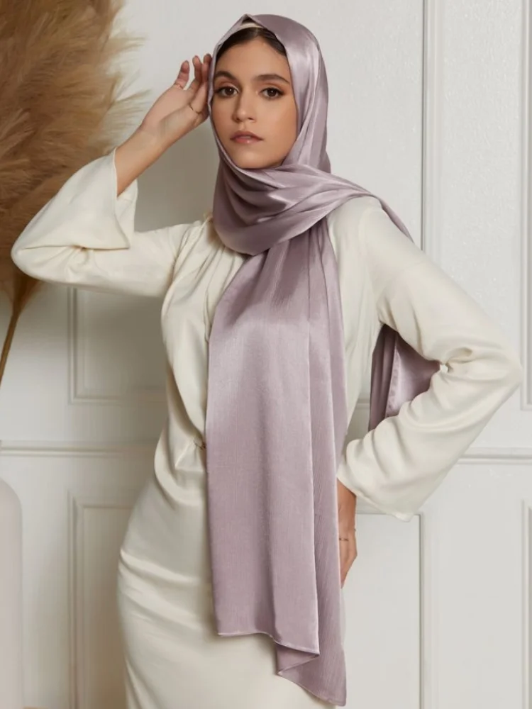 Pleated Crinkled Satin Hijab Scarf Medina Silk Scarves Solid Color Shawls Headband Scarf Wrap Muslim Women Veil Turban Hijabs
Pleated Crinkled Satin Hijab Scarf Medina Silk Scarves Solid Color Shawls Headband Scarf Wrap Muslim Women Veil Turban Hijabs
