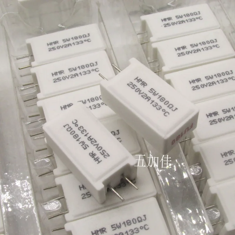 10-100pcs 5W 180R 133 ℃ 2A RQR-FU5W180J imported HMR with temperature ceramic insurance cement resistor
10-100pcs 5W 180R 133 ℃ 2A RQR-FU5W180J imported HMR with temperature ceramic insurance cement resistor