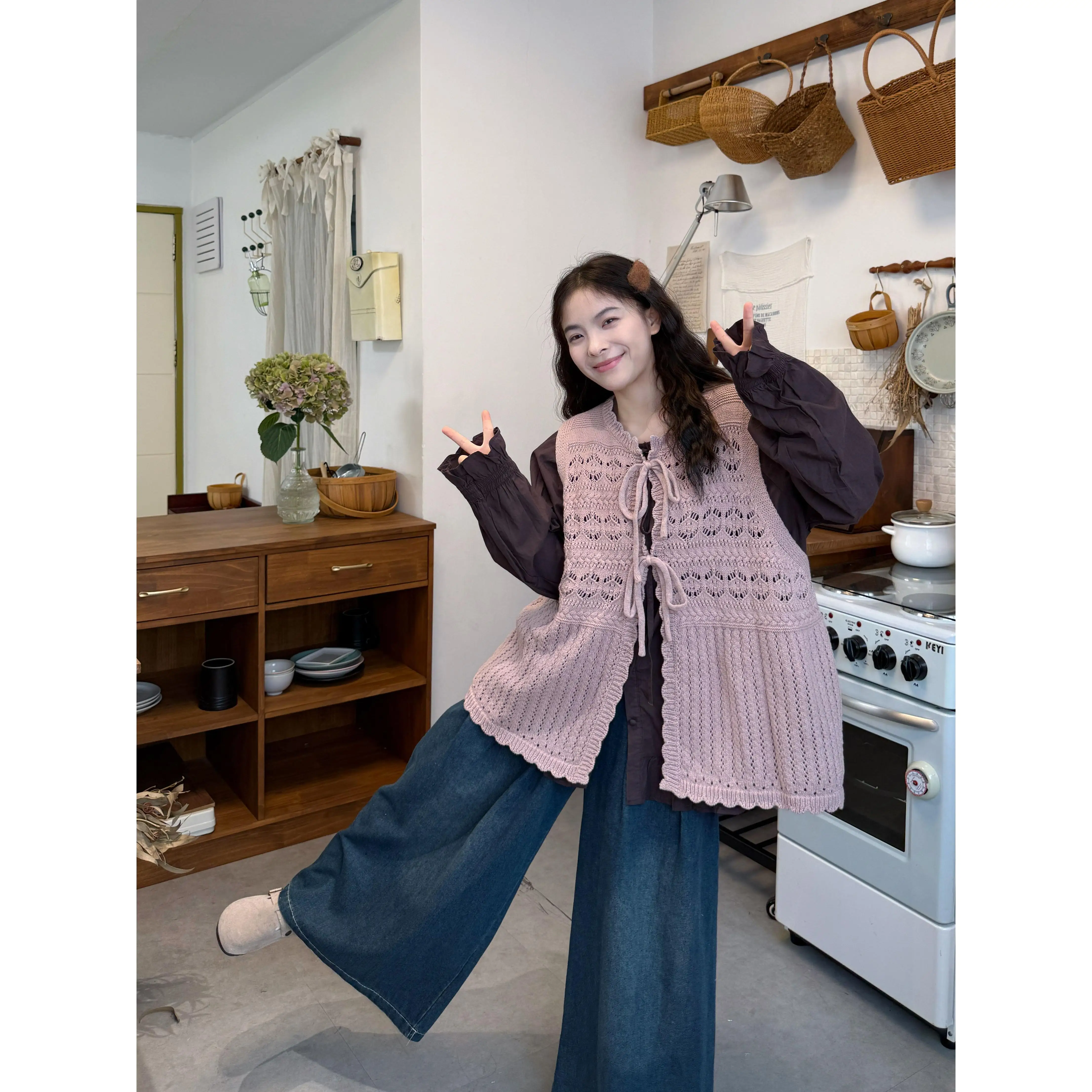 Loose Long Sleeve Knitted Artistic Set for Women plus Size Japanese Style Floral Patterned Vest And Shirt Two Piece Casual Fa...
Loose Long Sleeve Knitted Artistic Set for Women plus Size Japanese Style Floral Patterned Vest And Shirt Two Piece Casual Fa...