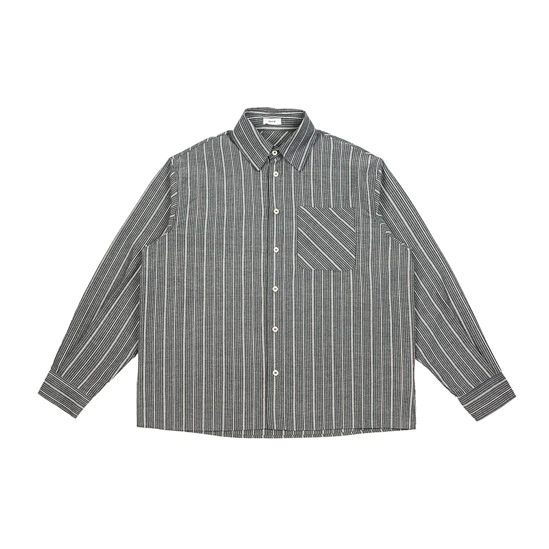 Autumn Shirt Men Japanese Streetwear Fashion Loose Casual Stripe Long Sleeve Cargo Shirts Cityboy Blouses Shirt 
Autumn Shirt Men Japanese Streetwear Fashion Loose Casual Stripe Long Sleeve Cargo Shirts Cityboy Blouses Shirt