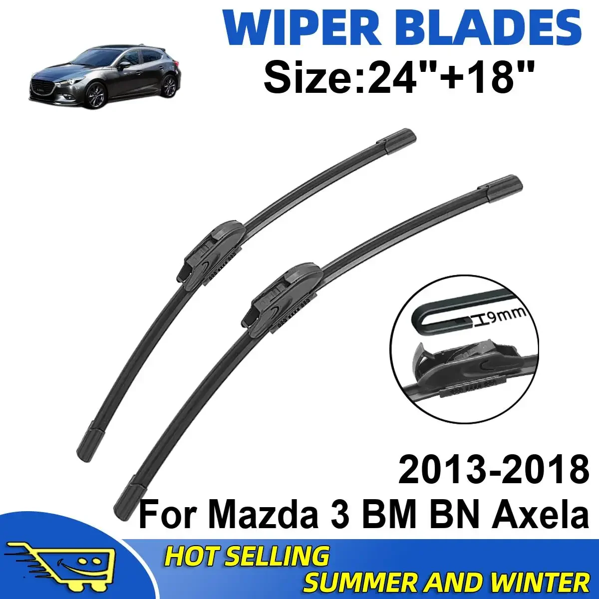 2PCS Wiper Blades Set Kit For Mazda 3 BM BN Axela 2013-2018 Front Windshield Brushes Windscreen Window Accessories
2PCS Wiper Blades Set Kit For Mazda 3 BM BN Axela 2013-2018 Front Windshield Brushes Windscreen Window Accessories