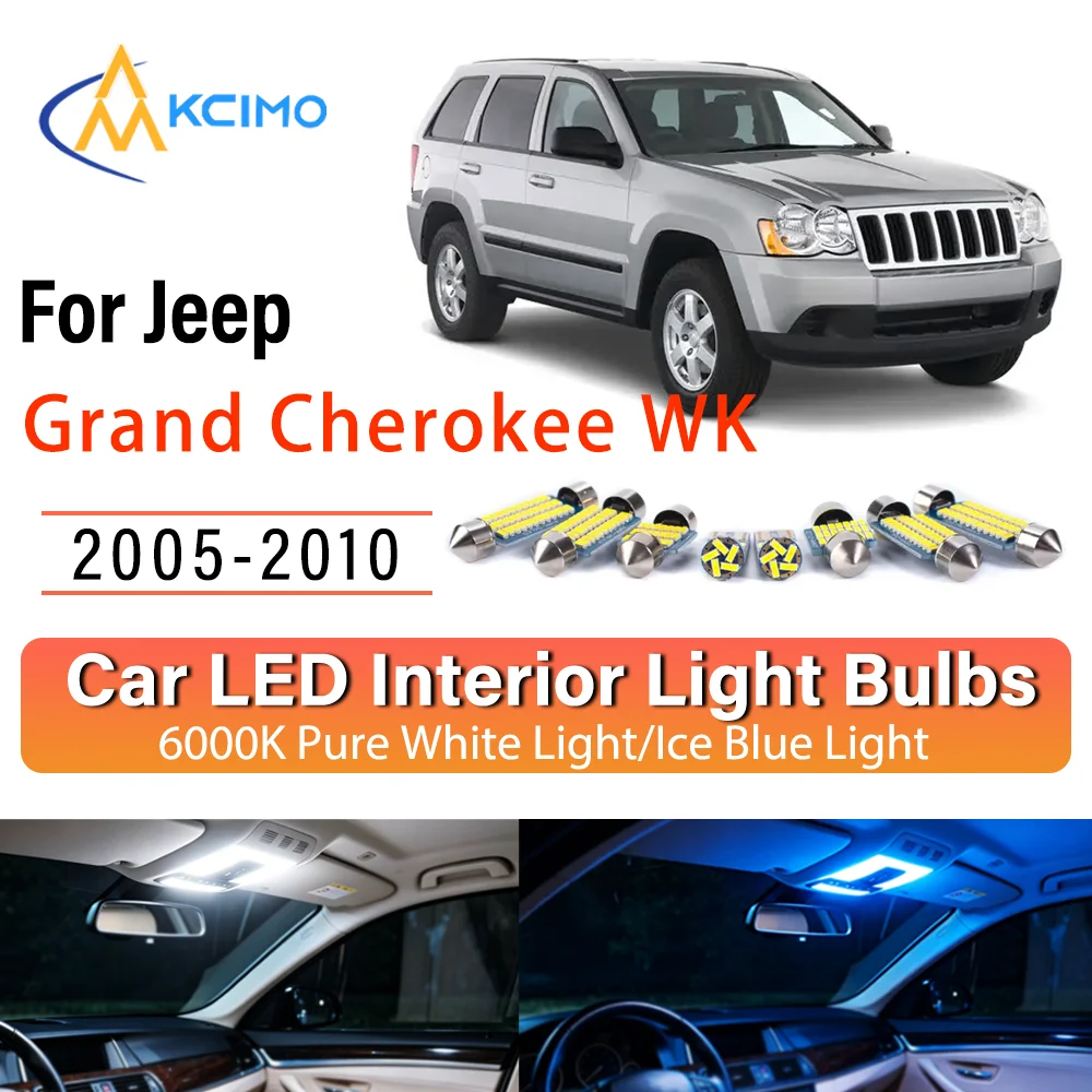For Jeep Grand Cherokee WK 2005-2010 Persistent Glow LED Interior Light Kit Replacement Dome Map Trunk Cabin Lamps Upgrade
For Jeep Grand Cherokee WK 2005-2010 Persistent Glow LED Interior Light Kit Replacement Dome Map Trunk Cabin Lamps Upgrade