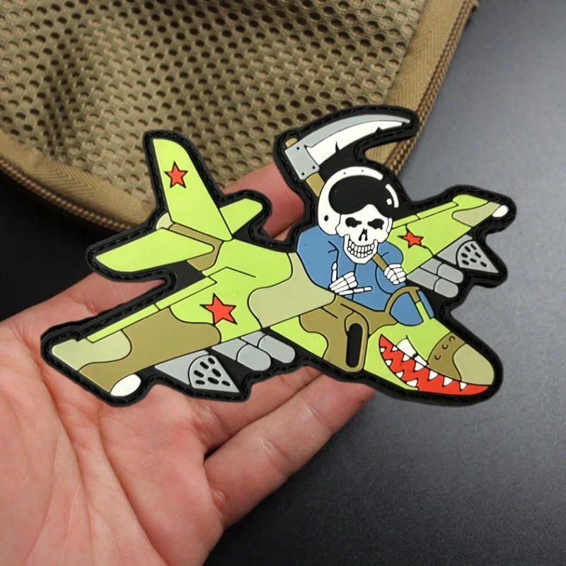 "Reaper or Su-25." 3D PVC Patch Skull Tactical Morale Badge Sticker for Clothing Hook Loop Military Patches Backpack Armband
"Reaper or Su-25." 3D PVC Patch Skull Tactical Morale Badge Sticker for Clothing Hook Loop Military Patches Backpack Armband