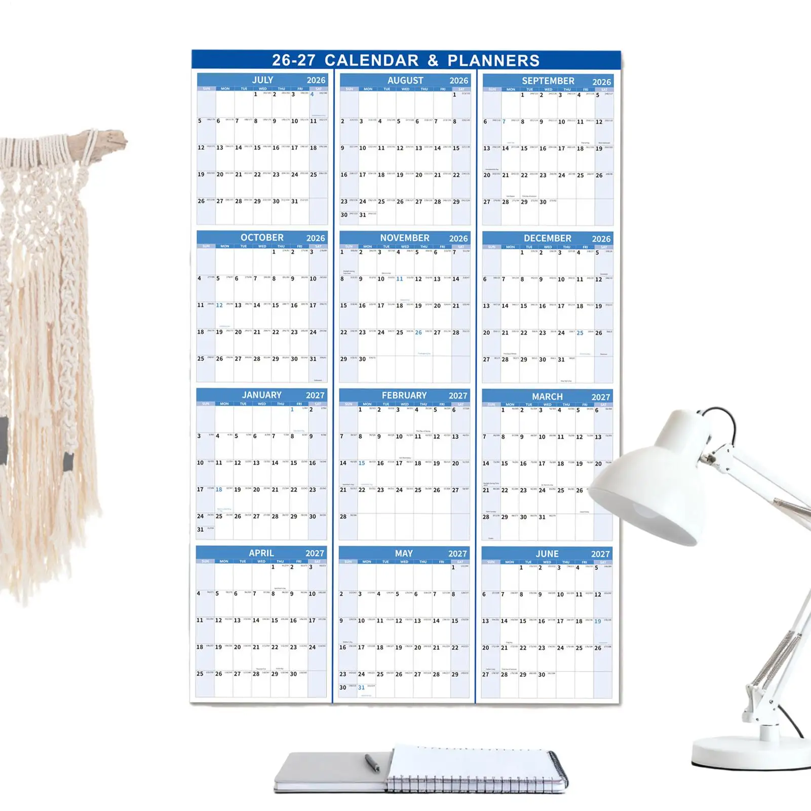 Erasable Calendar for Wall July 2026-June 2027 Schedule Planner 12-Month Wall Calendar for Home Apartment School Office Living
Erasable Calendar for Wall July 2026-June 2027 Schedule Planner 12-Month Wall Calendar for Home Apartment School Office Living