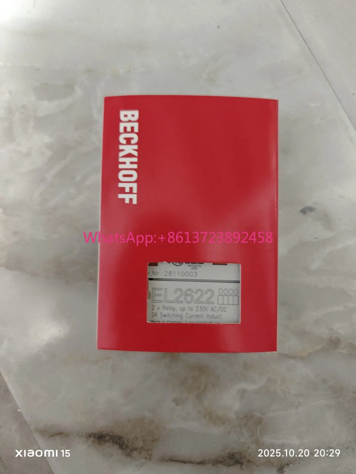 Beckhoff module EL2622, brand new original, 2 relay outputs, support AC/DC 230V
Beckhoff module EL2622, brand new original, 2 relay outputs, support AC/DC 230V