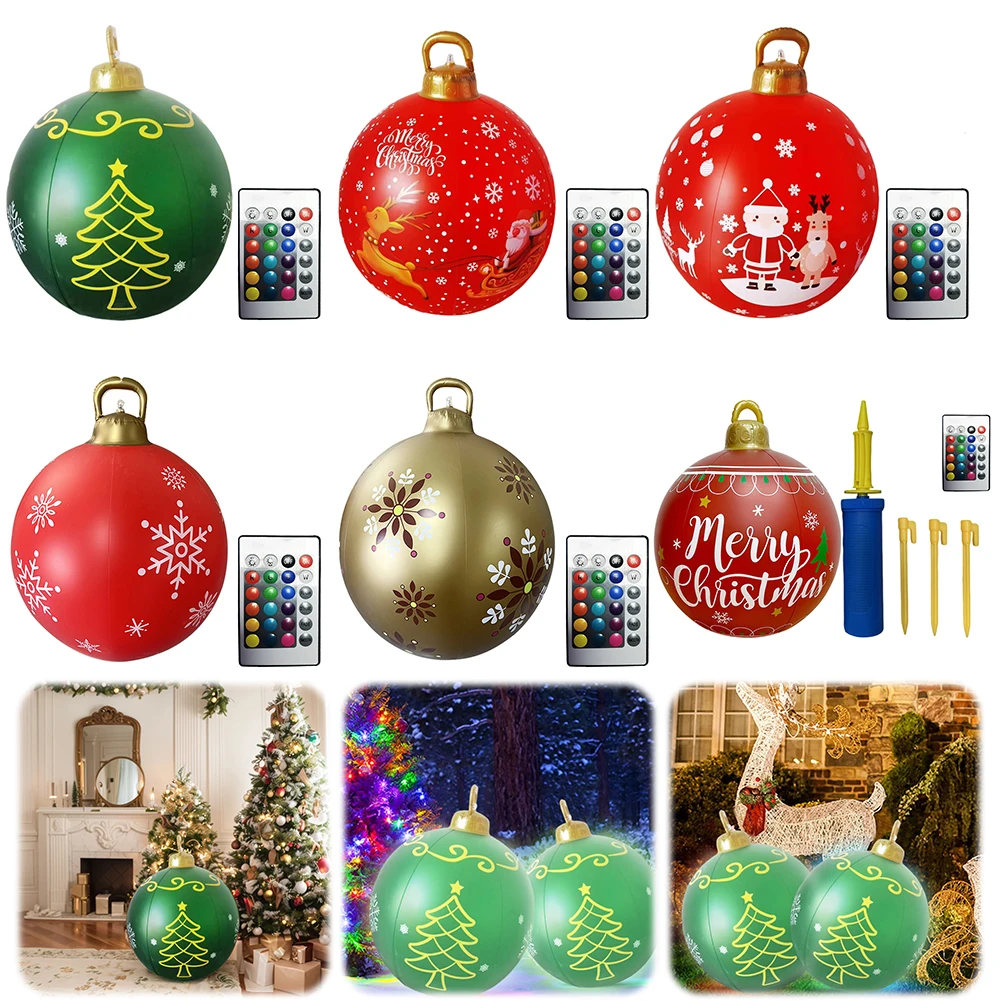 Luminous LED Christmas Balloon with Lights 60cm Inflatable Toy Ball Waterproof PVC Giant Balls Toy Holiday Yard Lawn Porch Decor
Luminous LED Christmas Balloon with Lights 60cm Inflatable Toy Ball Waterproof PVC Giant Balls Toy Holiday Yard Lawn Porch Decor