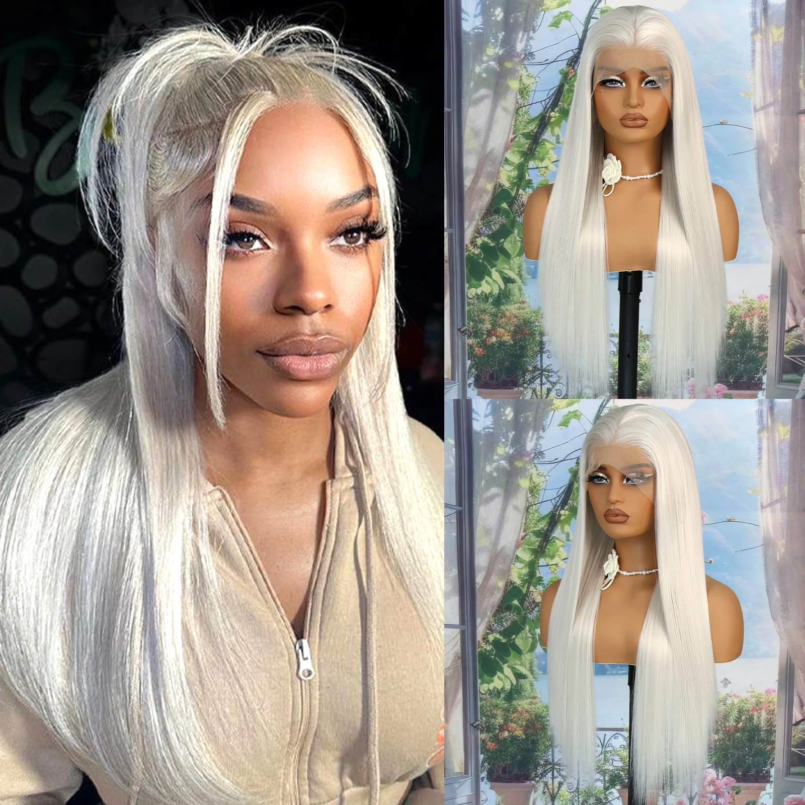 Aubree Hair 13*6 Lace Front Synthetic Wigs For Women Daily Use And Party Long Straight 28 inch 180% Density Glueless Breathable
Aubree Hair 13*6 Lace Front Synthetic Wigs For Women Daily Use And Party Long Straight 28 inch 180% Density Glueless Breathable
