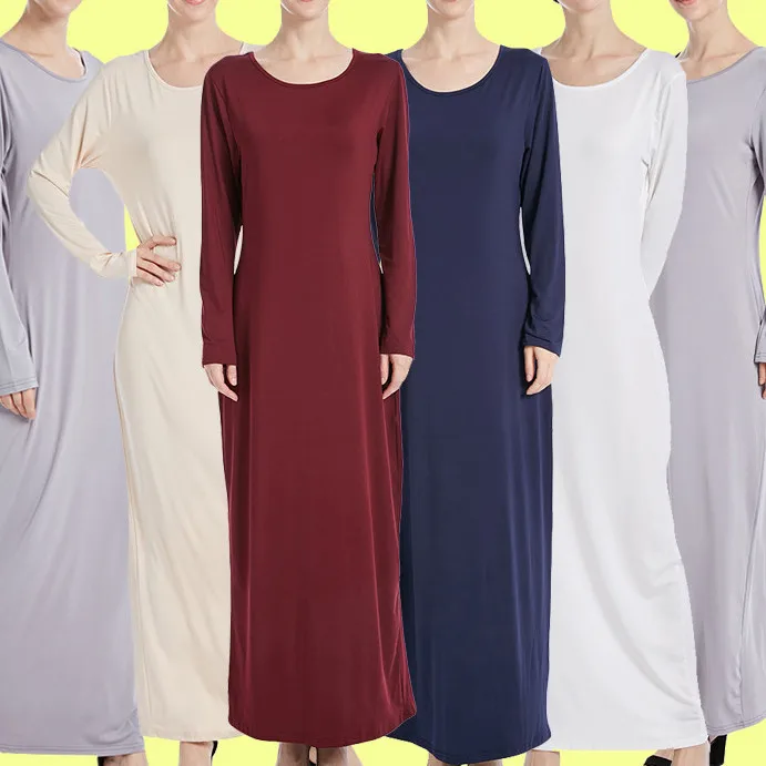 Women's Long Base Abaya Dress Solid Milk Silk Basic Inner Elastic with Crepe Material for Hijab and Muslim Dresses
Women's Long Base Abaya Dress Solid Milk Silk Basic Inner Elastic with Crepe Material for Hijab and Muslim Dresses
