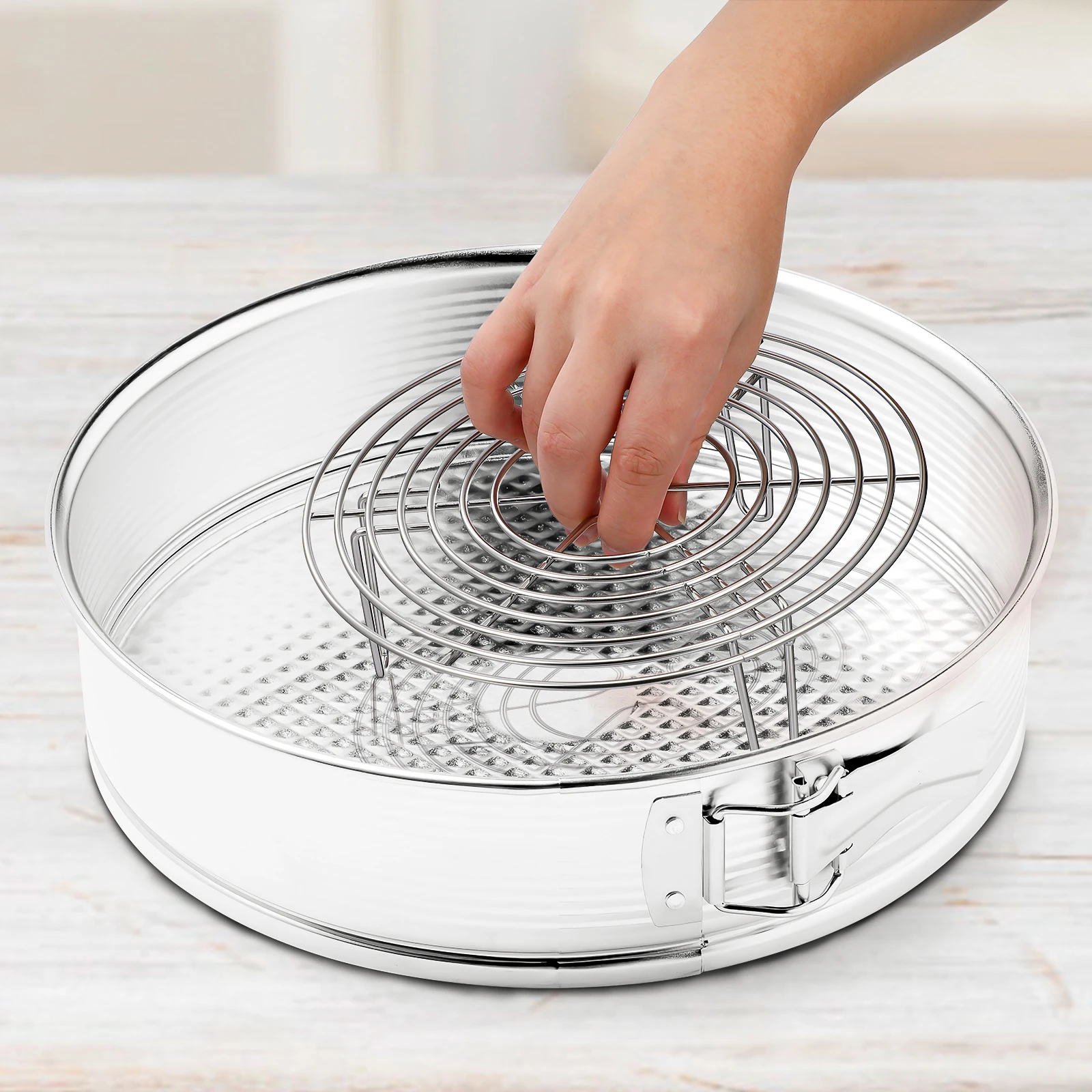 Stainless Steel Steamer 20x7cm High-leg Rack for Cooking Baking Kitchen Accessories Round Wire Racks Steamers Cooling
Stainless Steel Steamer 20x7cm High-leg Rack for Cooking Baking Kitchen Accessories Round Wire Racks Steamers Cooling