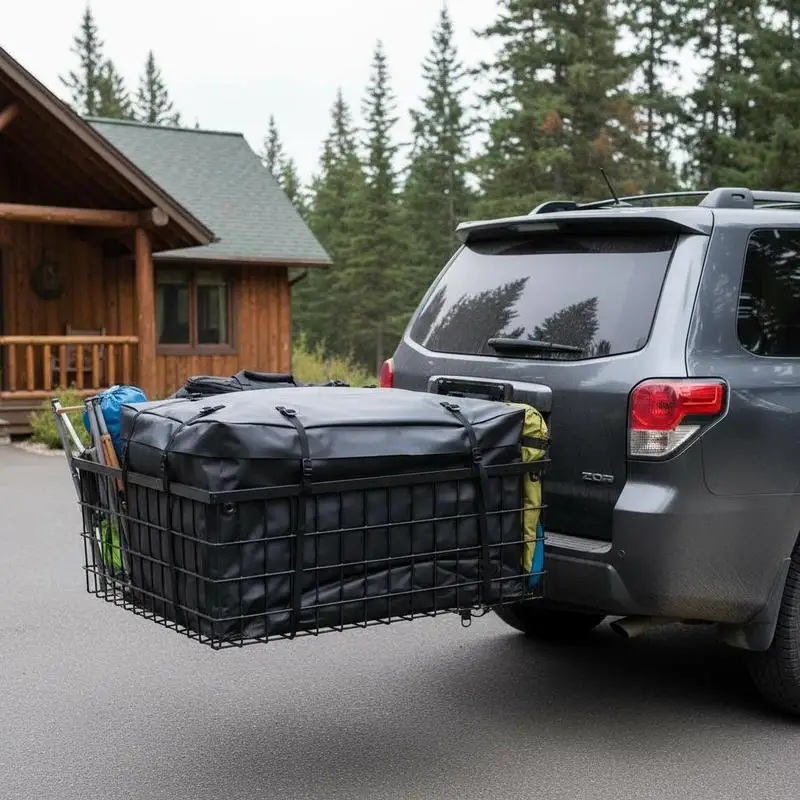 Vehicle Cargo Storage Pack 57.48x19.49x23.82in For Road Trip Family Vacation Outdoor Camping Heavy Duty 840D PVC 16 Cubic Feet Reinforced Straps Car SUV Vans Hitch Basket Truck Bed Container
Vehicle Cargo Storage Pack 57.48x19.49x23.82in For Road Trip Family Vacation Outdoor Camping Heavy Duty 840D PVC 16 Cubic Feet Reinforced Straps Car SUV Vans Hitch Basket Truck Bed Container
