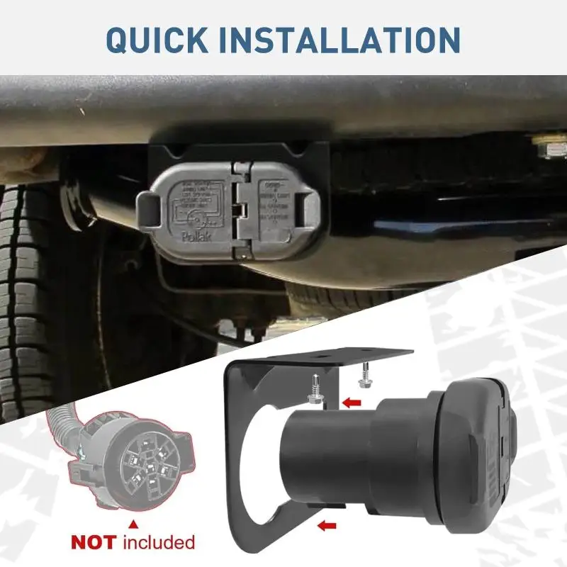 Heavy Duty Ram Trailer Tow Wire Connector Plug 7 Way 4 Pin Rear Bumper Hitch Harness for Professional Transport Needs
Heavy Duty Ram Trailer Tow Wire Connector Plug 7 Way 4 Pin Rear Bumper Hitch Harness for Professional Transport Needs
