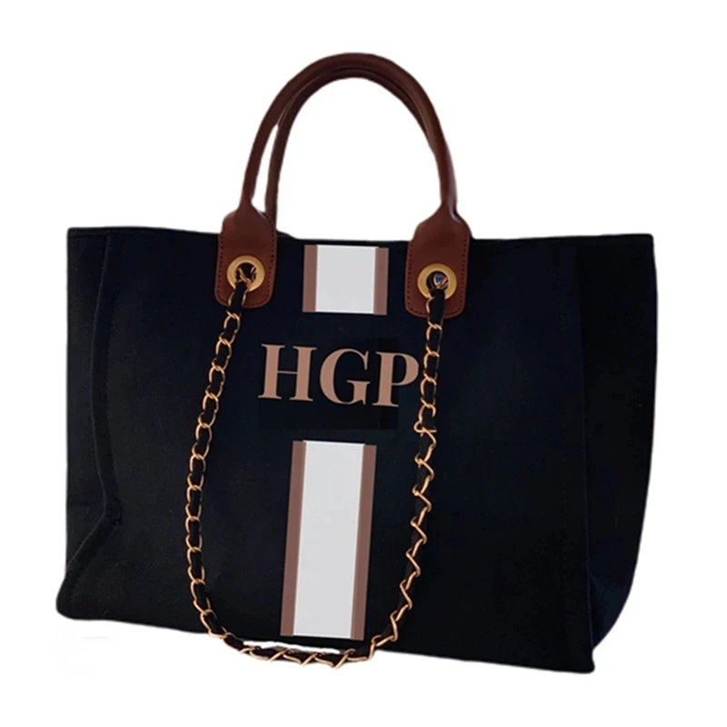 Luxury Canvas Stripe Tote Bag, Personalised Monogram Tote Bag, Canvas Chain Beach Shopping Tote Bag, Personalized Weekend Bag
Luxury Canvas Stripe Tote Bag, Personalised Monogram Tote Bag, Canvas Chain Beach Shopping Tote Bag, Personalized Weekend Bag