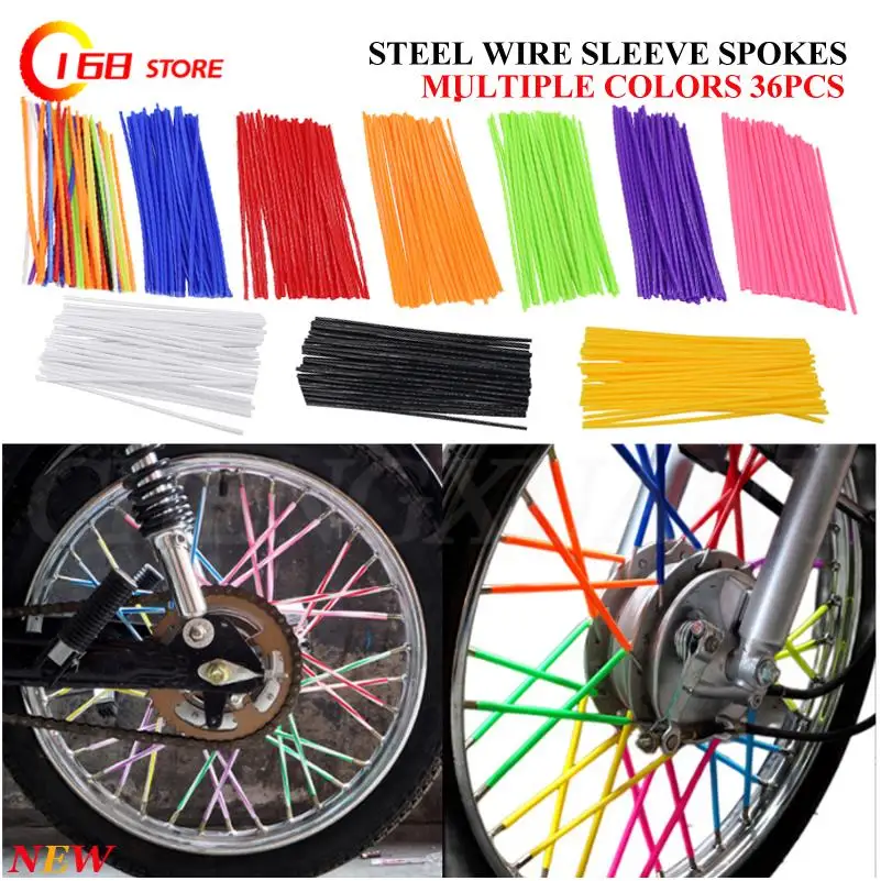 36pcs New Motorcycle Wheel Rim Spoke Wrap Kit Skin Cover 6.7 inch For MX Motocross Dirt Pit Bike Enduro Supermoto Honda Suzuki
36pcs New Motorcycle Wheel Rim Spoke Wrap Kit Skin Cover 6.7 inch For MX Motocross Dirt Pit Bike Enduro Supermoto Honda Suzuki