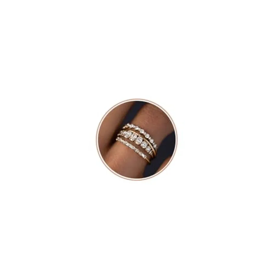 TOBENY Stackable Gold Rings for Women Non Tarnish Dainty 14K Gold Plated Stacking Cubic Zirconia Thumb Ring Set Trendy Statemen
TOBENY Stackable Gold Rings for Women Non Tarnish Dainty 14K Gold Plated Stacking Cubic Zirconia Thumb Ring Set Trendy Statemen